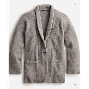 J Crew NWT Cocoon Sweater Blazer Merino Wool Alpaca Graphite Gray Small MSRP 178